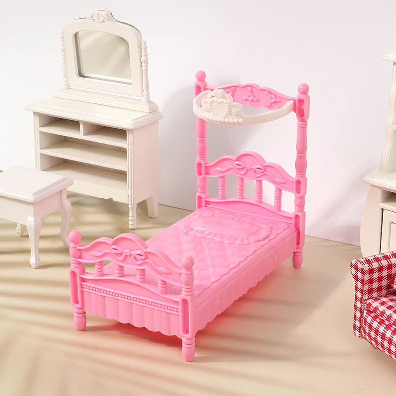 

1Pc Dollhouse Miniature Bed Model DIY Scene Toy for Child Kids Gift 15*8*13.5CM for 1/6 30cm Dolls