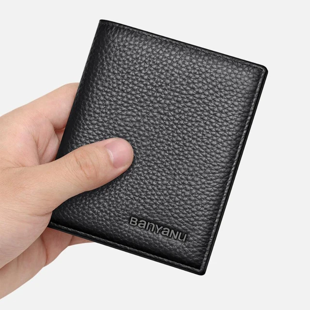 Portefeuilles Pour Homme Mens Trifold Cuir Carte De Crédit ID Portefeuille Rfid - Foto 2