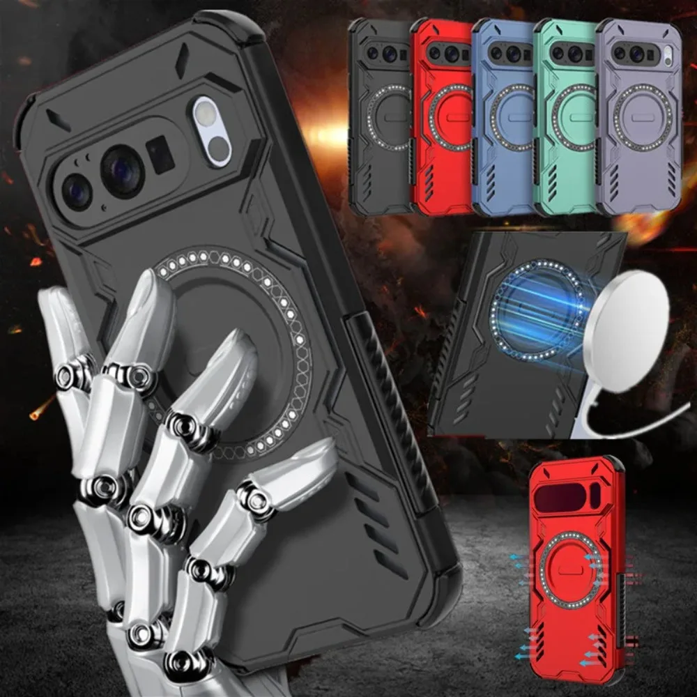 Premium Armor Magnetic Charging Phone Case with Airbag Protection and Heat Dissipation