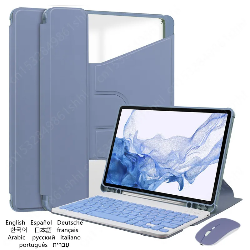 Per Samsung Galaxy Tab S9 Plus Custodia Con Tastiera 360 Rotazione Teclado Funda Per Galaxy Tab S9 Plus 12.4 S Portamatite Cover