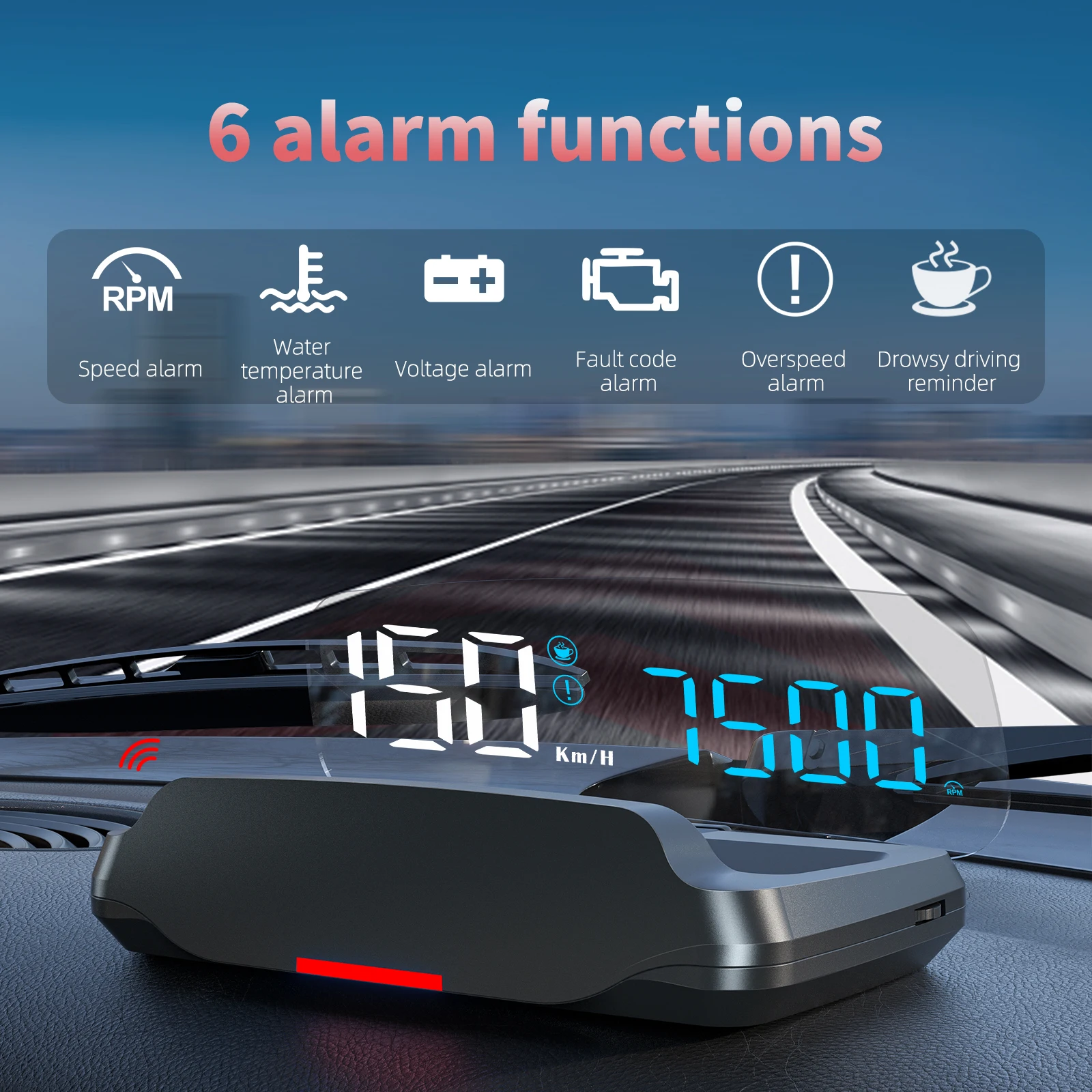 미러 HUD C7B Obd2 속도계 디지털 미터 HUD 디스플레이 자동차 전자 장치 헤드업 디스플레이 자동차용 속도 게이지