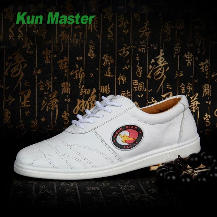 Genuine Leather Kung Fu Tai Chi Shoes Martial Art Shoes Wushu Sport Sneakers Cowhide Leather Unisex Men Women 2022 Comfortable