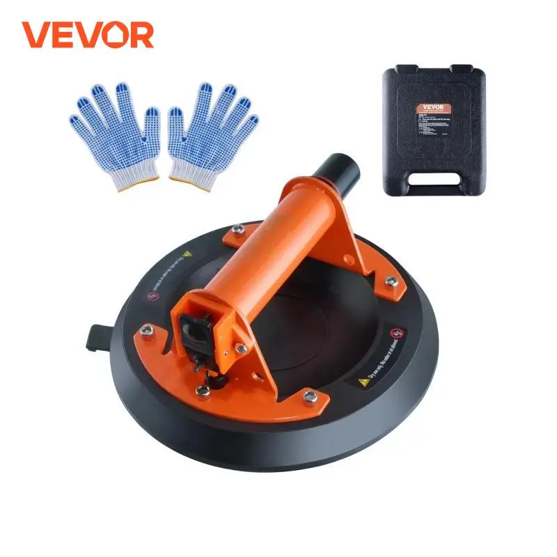 VEVOR 8"/10" Glass Vacuum Suction Cup with Handle and Carry Box Industrial Lifter Tool for Metal Granite Tile Wood Panel Lifting