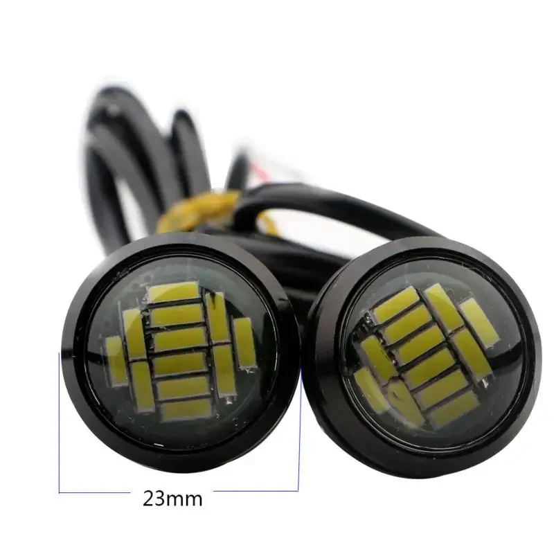 2PCS Eagle Eye LED 23mm 4014 12SMD Car Daytime Running Backup Turn Signal Lights Auto License Plate Lamps White