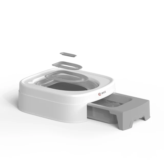 New Open Self service Cat Toilet Large Capacity Recycling  Convenient Trainer Set  Safe Protection Cat Toilet 3