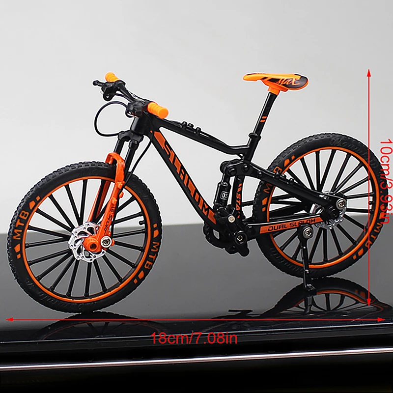 1:10 Model Alloy Biycle Diecast Mountain Finger Racing Miniature Bike With Shock-absorbing Adult Simulation Boy&rsquo;s Toys bike toys finger bike toys
