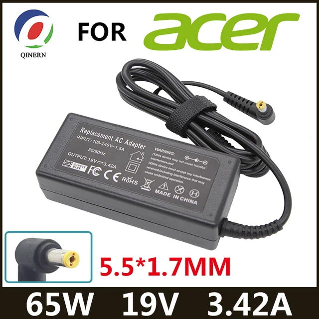 19V 3.42A 65W 5.5*1.7mm AC Laptop Charger Adapter For Acer Aspire 5315 5630 5735 5920 5535 5738 6920 6530G 7739Z Power Supply 1