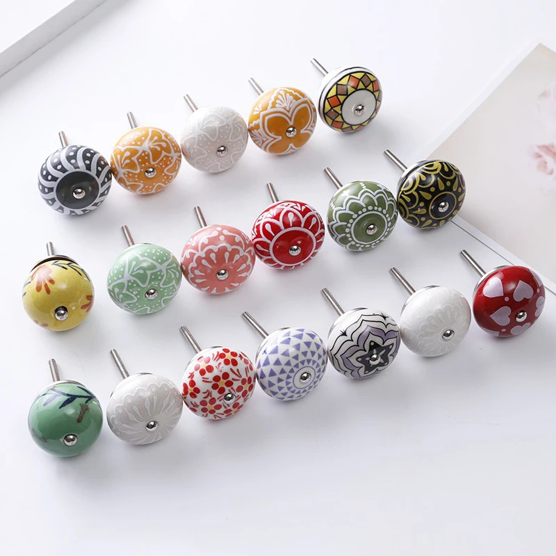 1x Ceramic Drawer Knobs Furniture Handle Kitchen Cabinet Knobs and Handles Cupboard Door Pull Handles Furniture Hardware
