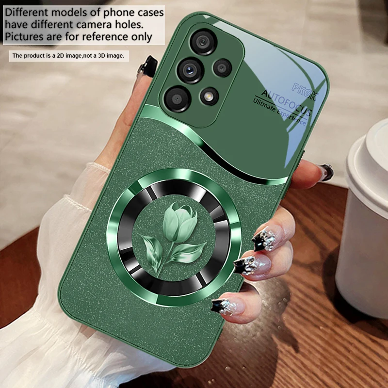 Golden Circle Tulip Glass Phone Case