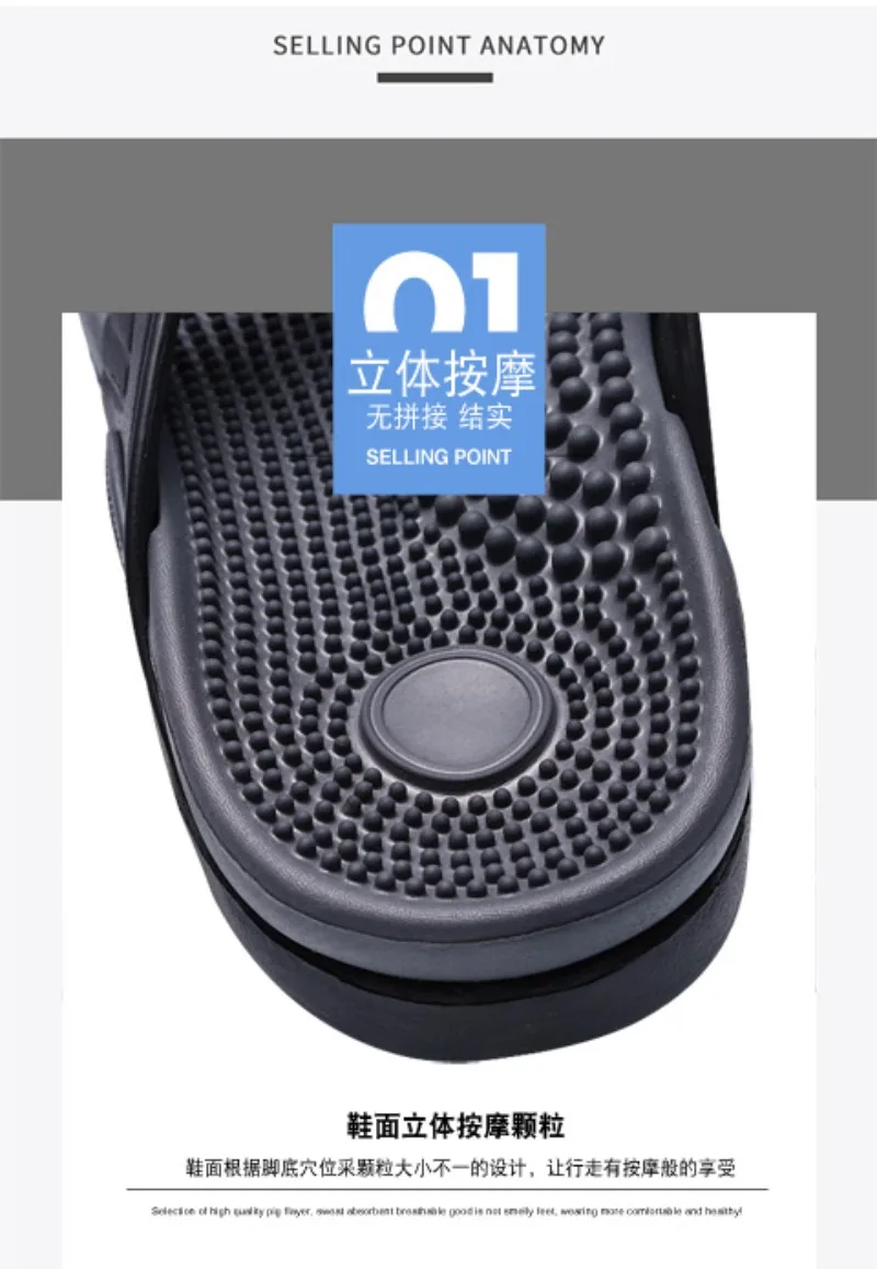 Männer Massage Flip-Flops Sommer Atmungsaktive Strand Schuhe Sandalen Männer Luxus Outdoor-Flip-Flops Hohe Qualität Plus Size46 Männer Hausschuhe – Detail 5