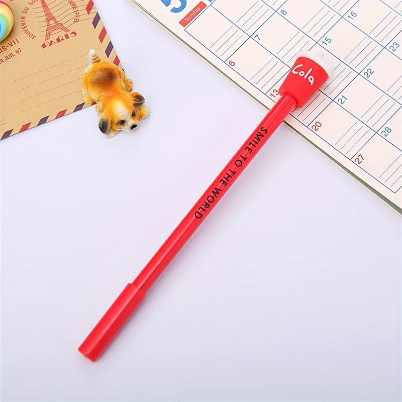 4pcs Creative French Fries Cola Hamburger Inspirational Gel Pens 0.5mm Black Ink Quick Drying Signature Pen Writing Stationery 5
