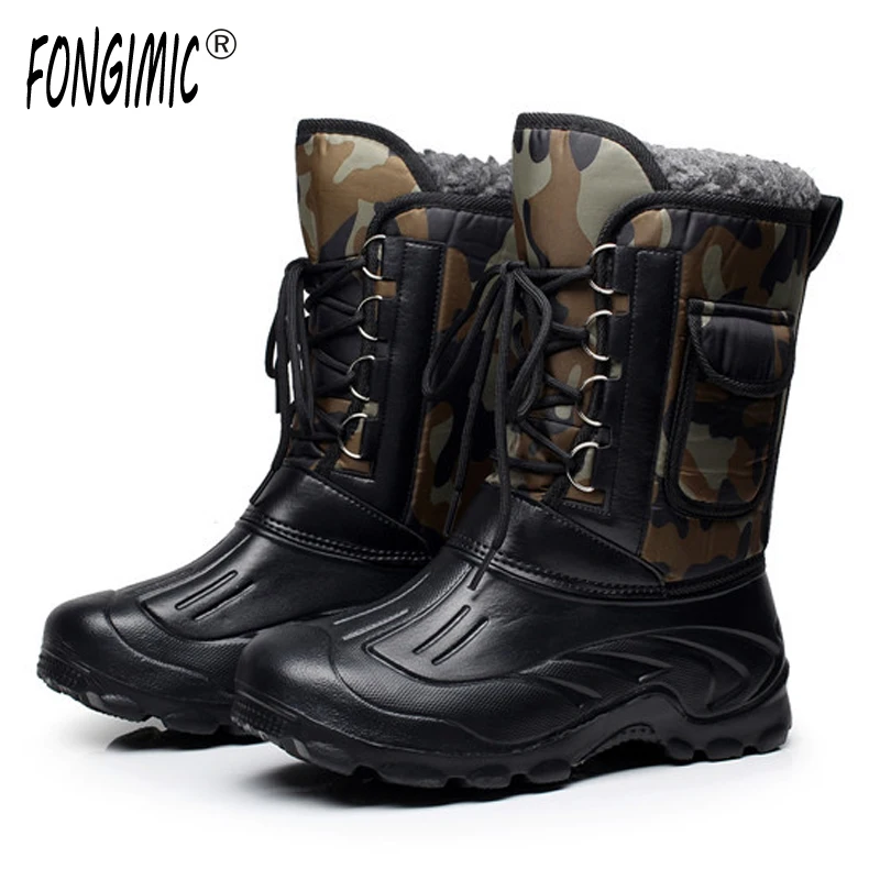 Men Winter Boots Warm Waterproof Snow Men's Military Snow Boots