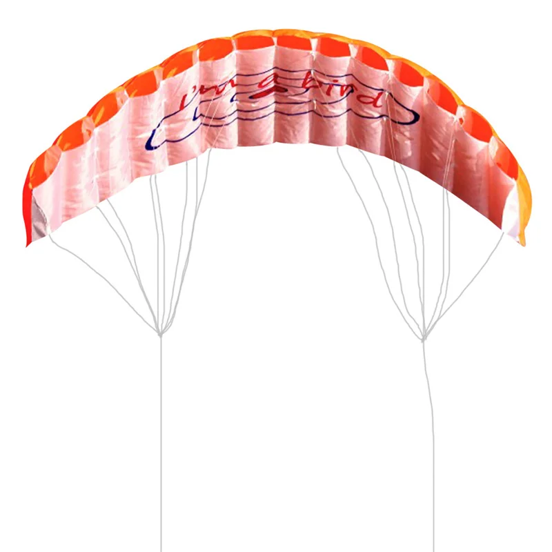 Outdoor Fun Sports Power 1.4m Dual Line Stunt Parafoil Parachute Rainbow Sports Beach Kite For Beginner Good Flying 5