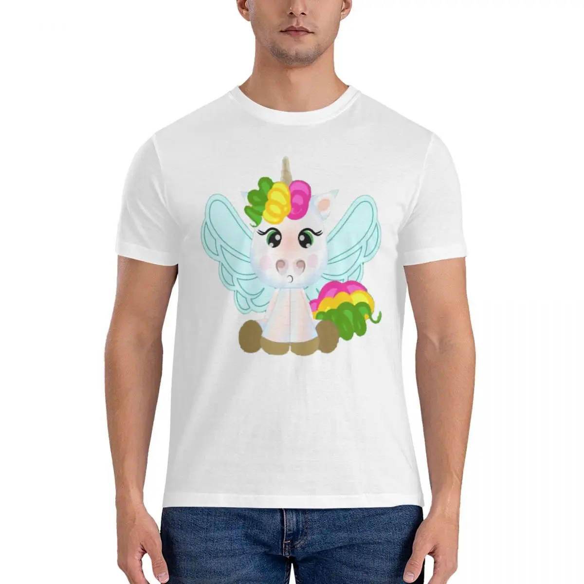 Deviidos De Unicornio Bebmuslimab Unicornio Tees Vendita Calda Humor Graphic Vintage T-Shirt Per Adulti Girocollo Home Eur Size
