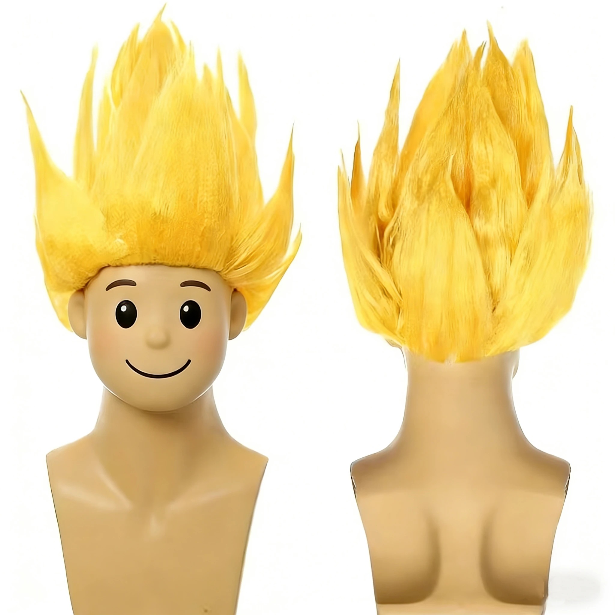 Halloween Erwachsene Männer Z Cosplay Saiyan Perücken Goku Anime Kostüm Party Verkleidung Jugend Flammen Blau Gelb Grün Rot Perücke Karneval Haare – Detail 8