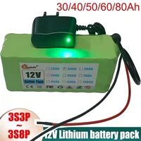 Batterie au Lithium Rechargeable 18650 pour vélo de pêche avec chargeur BMS 12V 3S5P, Batteries de grande capacité 1