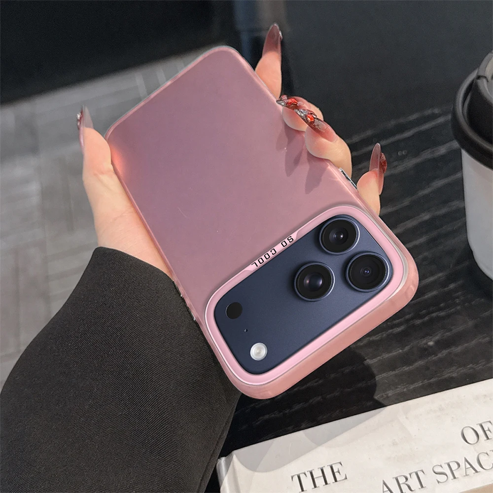 Cartoon Cute M-Miffy Electroplated Silver & Laser Pink Phone Case