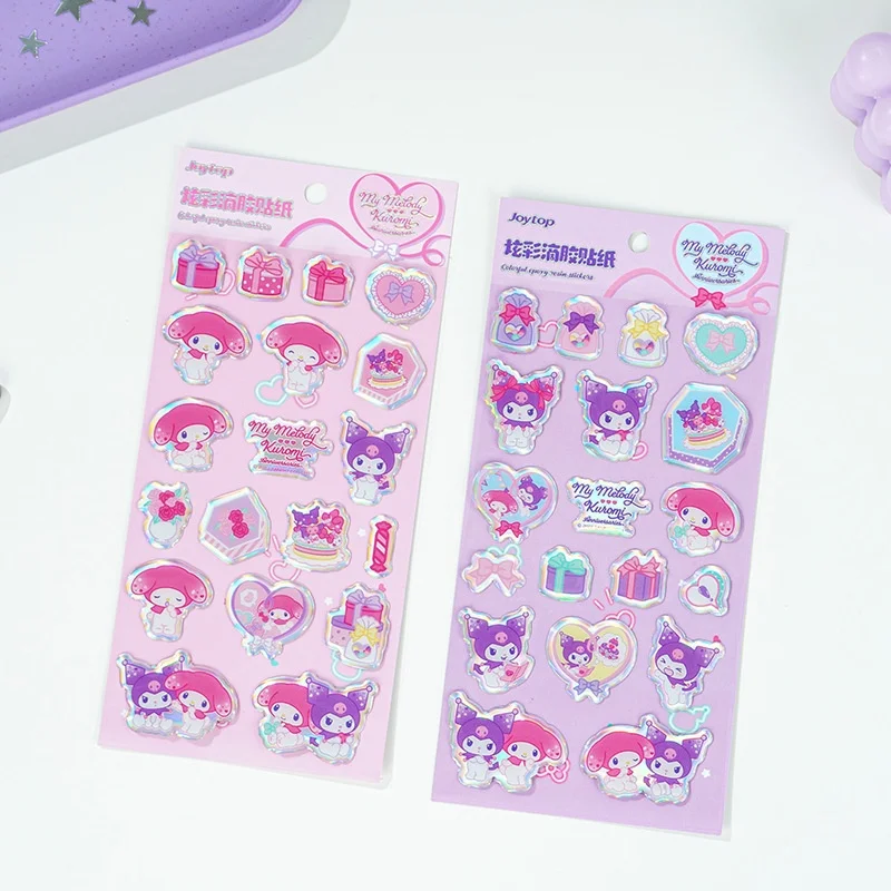 24pcs/lot Kawaii Sanrio Kuromi Melody Sticker Cute Scrapbook DIY Diary ...