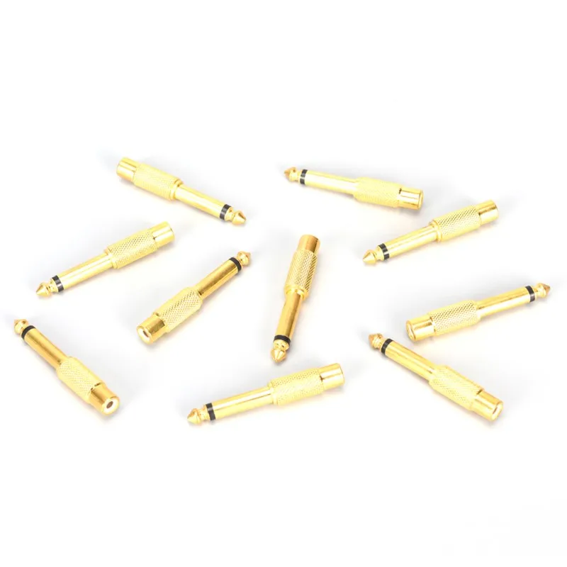   ÷  Ŀ  10 Pcs   6.35mm  1/4 RCA     Ŀ