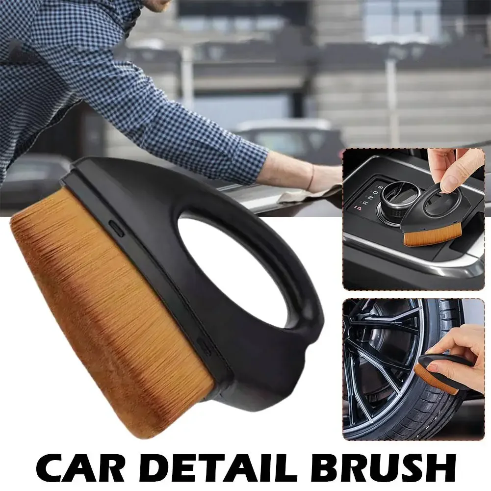 

Mini Car Tire Detailing Brush Synthetic Fiber Auto Tire Shine Applicator Wash Tire Cleaner Portable Car Interior Cleaning Tool