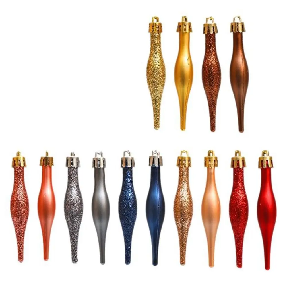 8pcs 9cm Christmas Ball Pendants Plastic Candy Shaped Christmas Hanging Ice Cream Electroplated Merry Christmas Decor Home Decor