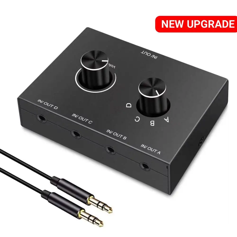 Bi-Directional Stereo Audio Switch with Mute Function