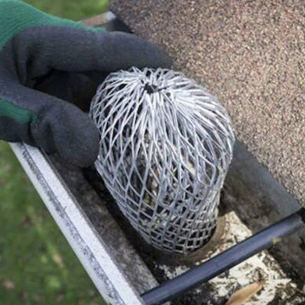 Metal Mesh Guard for Leaf Debris, Filtro de tubulação, Guard Gutter, Armadilha de lama, Tampa do tubo de drenagem, Proteção Downpipe, 1Pc