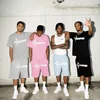 Trendy American Style Street Punk Letter Print Short Sleeve T-Shirts For Men And Women Crew Neck Shorts