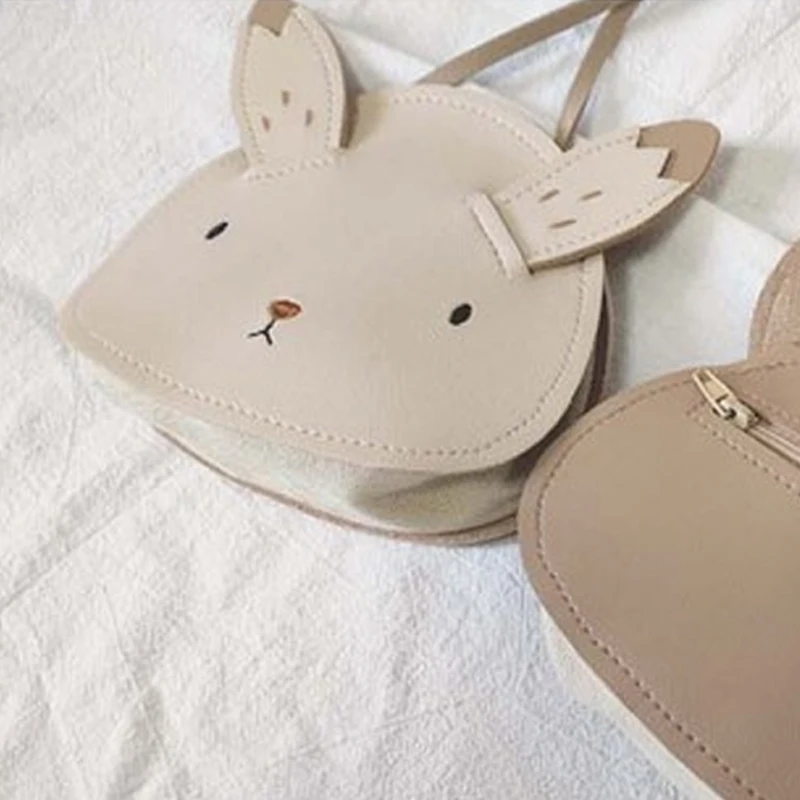 Cute Korean Cartoon PU Kids Crossbody Bags for Toddler Girls Bunny Messenger Bag Kawaii Baby Children's Small Handbags Gifts 4