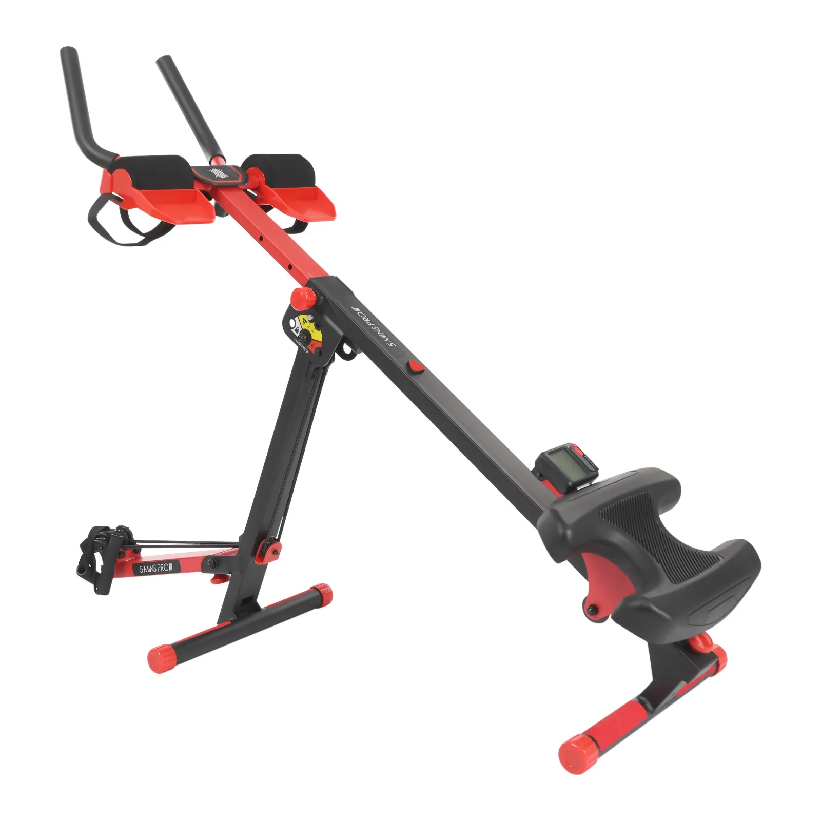 3-in-1 Foldable Rowing Machines for Home Max 264.55 LBS Abdominal Fitness Machine W/LED Vertical Storage Height Adjustable 3