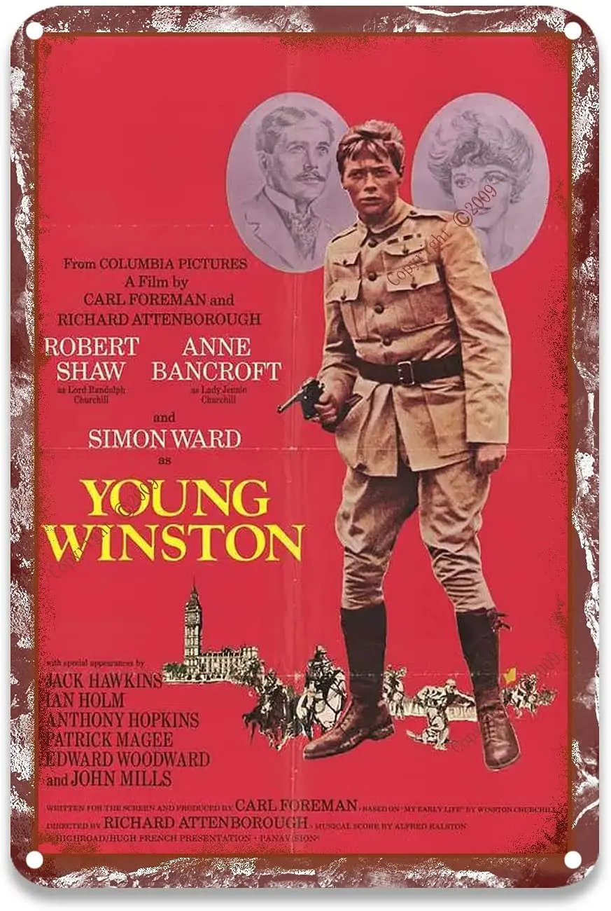 Жестяные знаки кино Young Winston шикарный для гостиной туалета декоративный аквариум