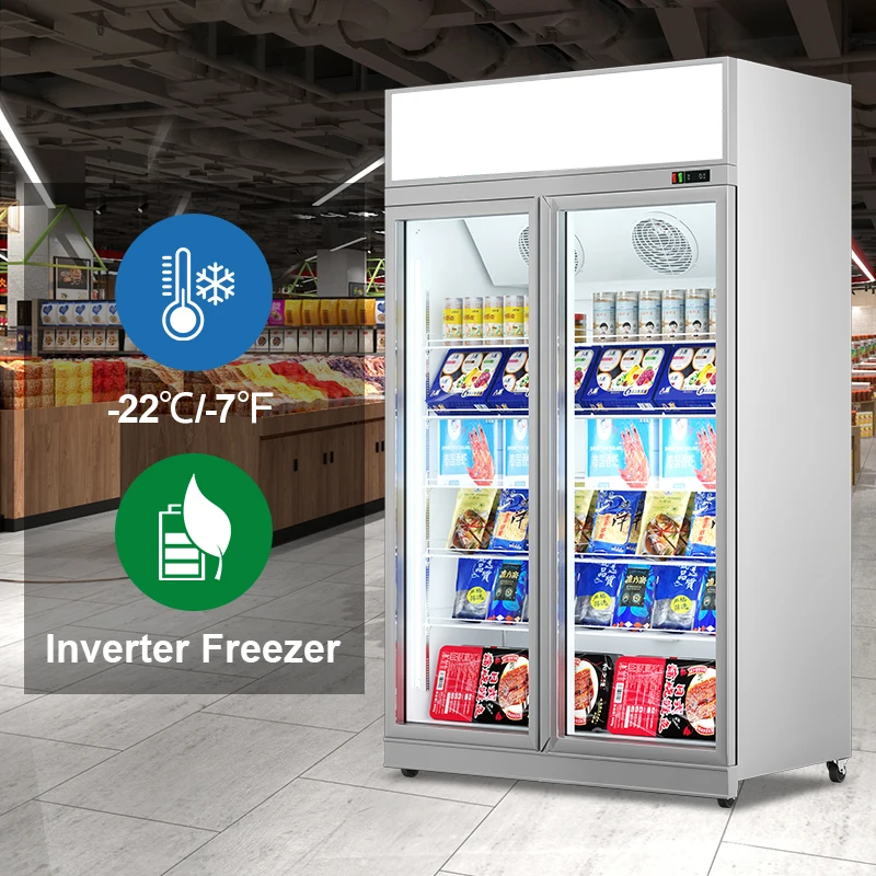 Economical Low Noise Fridge Double Door Freezer Eco-Friendly Freezing Refrigerator Inverter Cooler for Commercial Kitchens