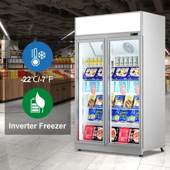 Economical Low Noise Fridge Double Door Freezer Eco-Friendly Freezing Refrigerator Inverter Cooler for Commercial Kitchens