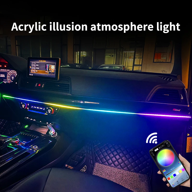 รูปสินค้า ไฟ LED ตกแต่งรถยนต์ 64 สี RGB ควบคุมผ่านแอปและรีโมท