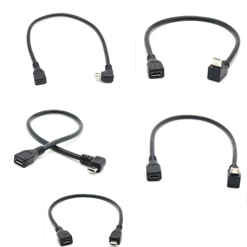 

25cm Micro USB 2.0 5Pin male to female to Expansion Connector Adapter Long Plug Connector 90 Degree Best Price