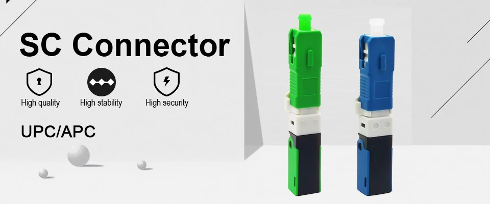 ESC250D FTTH SC UPC Optical fibe quick connector SC FTTH Fiber Optic Fast Connec