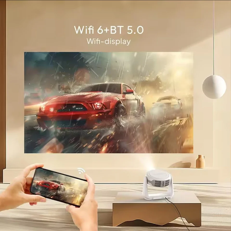 카이아쿠아 K1 스마트 프로젝터 안드로이드11.0 와이파이 6BT5.0 쿼드코어 1GB 8GB 230ANSI 4K HD 자동 초점 키스톤 홈시네마 프로젝터