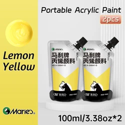 Vibrant 43 - Color Acrylic Paint Set for Creative Projects, 100ml Each (LEMON YELLOW)