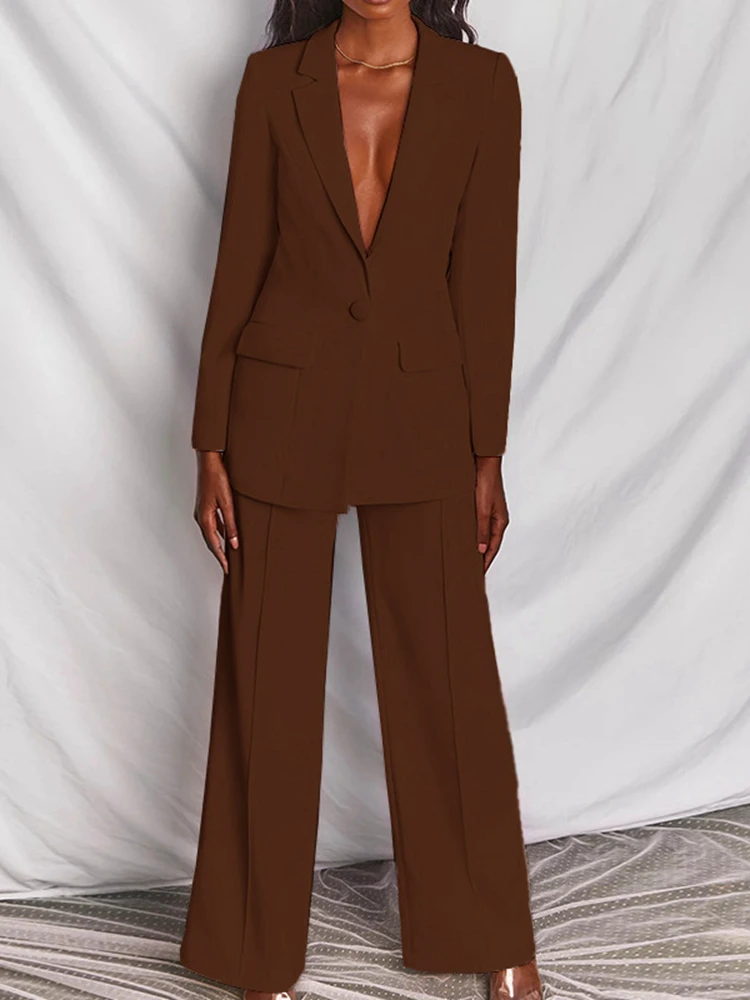 Two-pieces Women Blazer Suit Sexy 