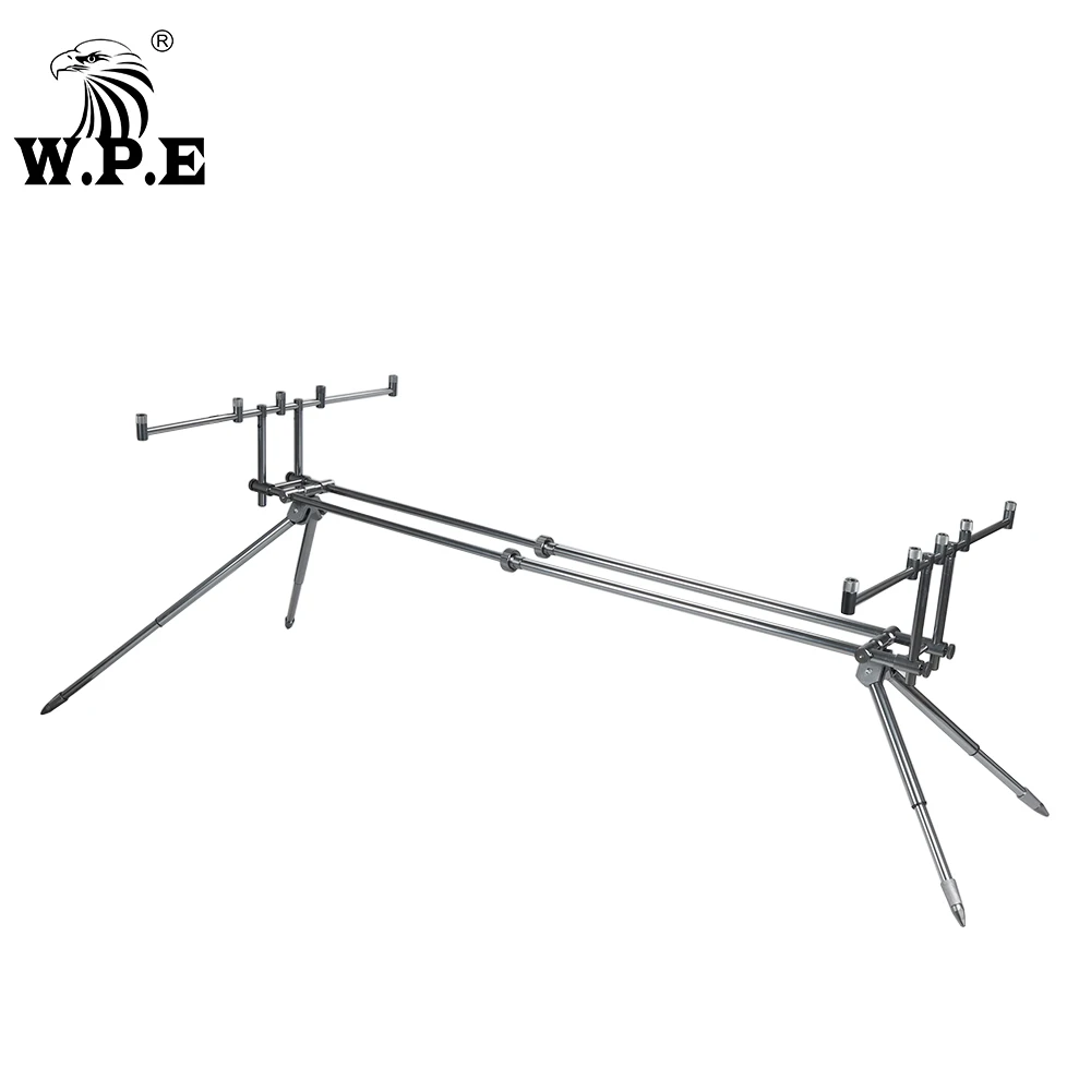 W.P.E Carp Fishing Rod Pod Holder Adjustable Retractable Fish Pole Telescopic Folding Stand Bracket Fishing Accessories Tackle