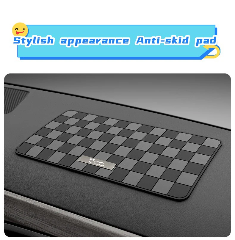 Car Non Slip Mat Non Slip Mat Silicone Anti Skid Pad for FIAT 500 Car Interior Center Console