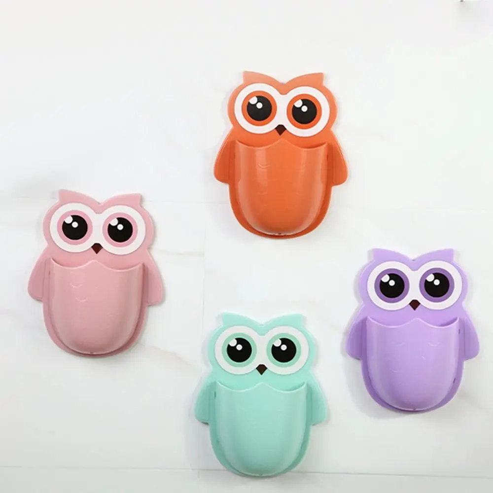 

Seamless Toothbrush Holder Durable Cartoon Leachate Storage Rack Self-adhesive Punch-free Drain Shelf Household