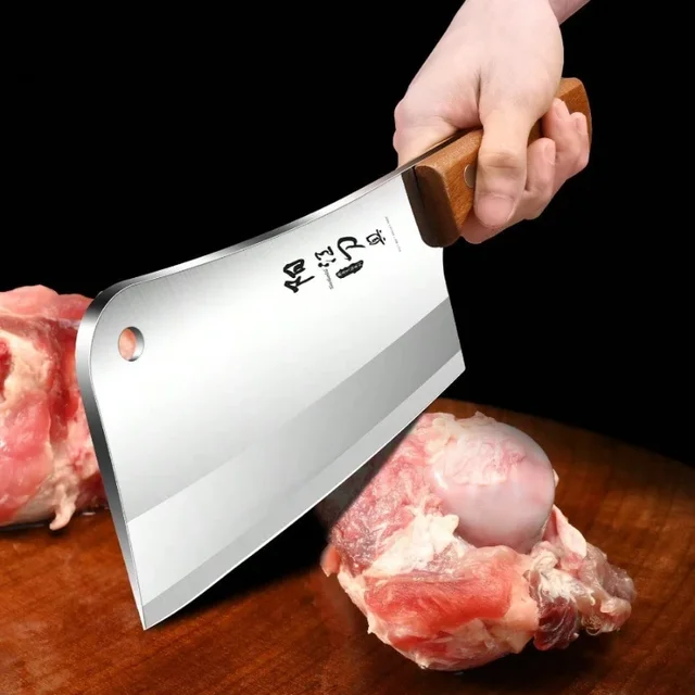 Coltello da cucina per uso domestico Mannaia in acciaio inossidabile Taglio affilato di verdure che taglia carne accessori da cucina per piccoli ossa 2