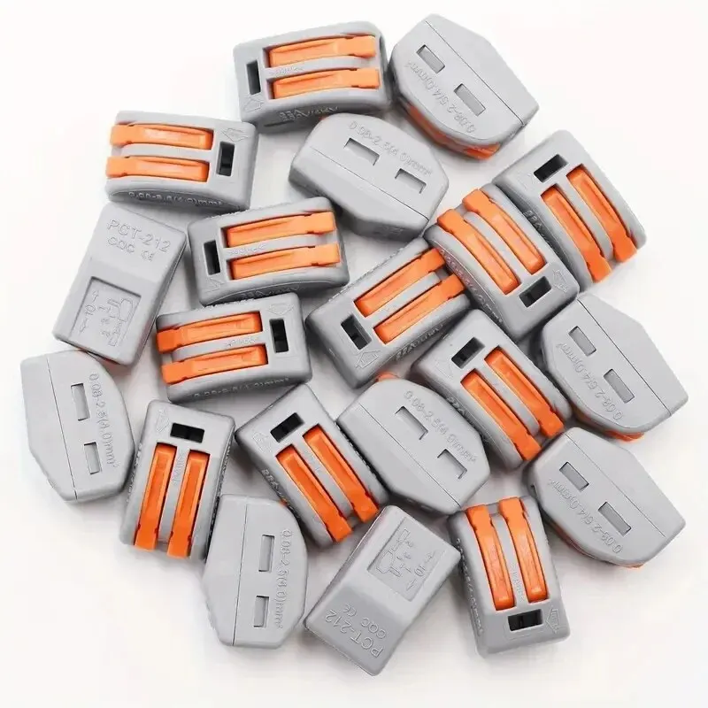 Terminal Connector 10pcs Quick Terminal Connector JM-212/ 213 /214 Hard And Soft Wire Parallel Connector Press The Wire Terminal PCT