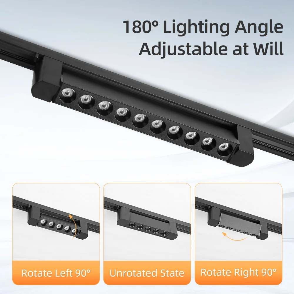Track Light LED Spot 110V/220V Long Strip Rail Spotlights Shop Decor Hanging Lighting Living Room Kitchen Ceiling Track Lamp Set