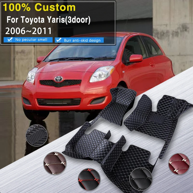 CarFloorMatsForToyotaVitzYarisXP90200620113doorSport