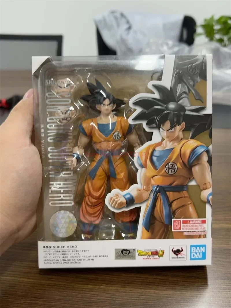 

New Original Bandai Shfiguarts Dragon Ball Z Figure Super Hero Sun Goku Black Hair Action Figurines Cool Models Toys Gifts