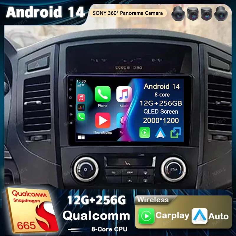 

Android 14 For Mitsubishi Pajero 4 V80 V90 2006 - 2014 2K QLED Android Car Radio Multimedia Video Player stereo Voice CarPlay 4G