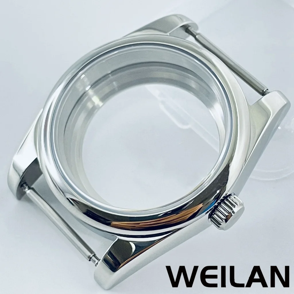Silver Waterproof Watch Case with Sapphire Crystal, 36mm/40mm