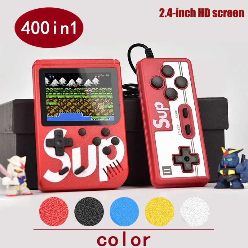 Portable Video Game Console 400 in 1 Mini Handheld Game 2.4 Inch Color Pocket TV Charging Console Handheld Player